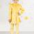 Boy's mustard velvet indo-western set - premium festive wear with thread embroidery (ages 2-8)