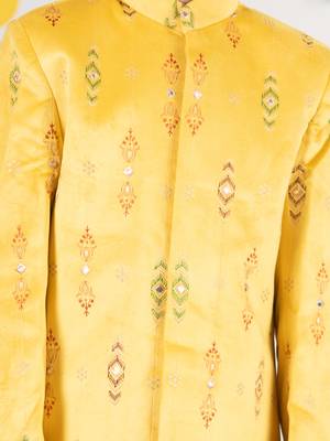  mustard velvet indowestern set 3