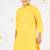 Boy's yellow sequin chikankari kurta pyjama set - diwali 2025 wedding festive ethnic wear size 20-36