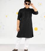  black sequin chikankari kurta pyjama set - diwali 2025 wedding premium festive ethnic wear size 20-36
