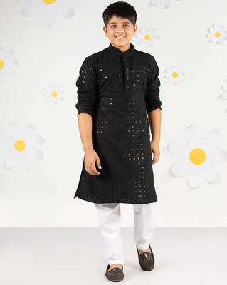  black sequin chikankari kurta pyjama set - diwali 2025 wedding premium festive ethnic wear size 20-36 2