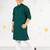 Boy's green sequin chikankari kurta pyjama set - diwali 2025 navratri wedding festive ethnic wear size 20-36