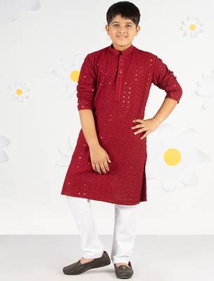  maroon sequin chikankari kurta pyjama set - diwali 2025 royal wedding premium festive ethnic size 20-36 1
