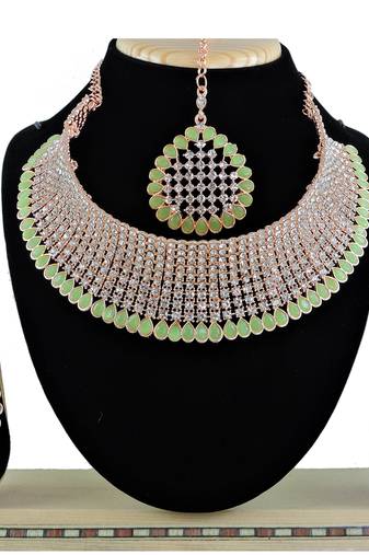 Multicolor designer function wear ad necklace set