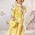 Girl's traditional yellow cotton kurta sharara set with dupatta floral print for festival wear (22-30)