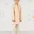 Boy's peach silk blend kurta pyjama set - sequin embroidery festive ethnic wear (size 22-30)