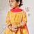 Girl's orange cotton kurta sharara set - raksha bandhan festive ethnic wear with floral print & dupatta (ages 14-20)