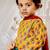Girl's traditional mustard cotton kurta patiala set with dupatta floral print for festival wear (22-30)