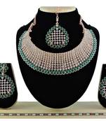 Green designer function wear ad necklace set
