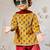 Girl's traditional mustard cotton kurta patiala set with dupatta floral print for festival wear (22-30)