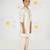 Boy's cream silk blend kurta pyjama set - sequin embroidery festive ethnic wear (size 22-30)