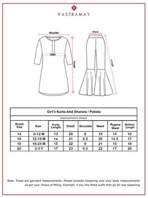 Girl's traditional mustard cotton kurta patiala set with dupatta floral print for festival wear (22-30) 5