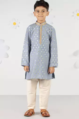  aqua silk blend kurta pyjama set - sequin embroidery festive ethnic wear (size 22-30)