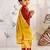Girl's traditional raksha bandhan outfit - red cotton kurta patiala set with dupatta floral print for festival wear