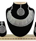 Grey designer function wear ad necklace set