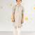 Boy's grey kurta pyjama set - sequin embroidered rayon ethnic wear eid festive collection