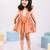 Girl's mustard floral cotton dress - sleeveless summer dress with all-over print (ages 1-5)