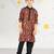 Boy's black kurta pyjama set - paisley print crepe summer ethnic wear casual collection