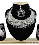 Black designer function wear ad necklace set