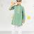 Boy's green kurta pyjama set - kantha work cotton summer ethnic wear traditional collection
