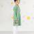 Boy's green kurta pyjama set - kantha work cotton summer ethnic wear traditional collection