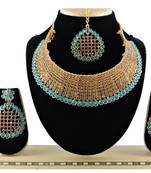 Turquoise designer function wear ad necklace set