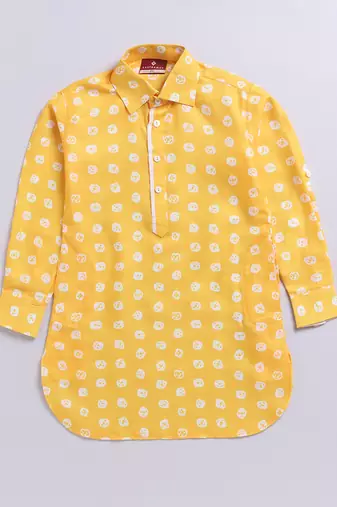  yellow linen slub kurta patiala set floral print - summer traditional wear (size 22-30)