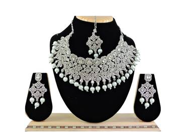 Multicolor designer function wear ad necklace set 1