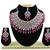 Red designer function wear ad necklace set