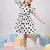 Girl's white polka dot cotton dress - classic summer dress with puffed sleeves (ages 2-8)