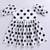 Girl's white polka dot cotton dress - classic summer dress with puffed sleeves (ages 2-8)