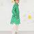 Boy's green cotton kurta patiala set - summer kantha work with digital print (ages 2-8)
