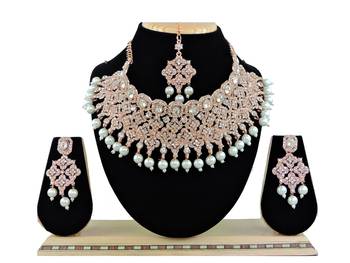 Multicolor designer function wear ad necklace set 1