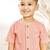 Baby boy's peach cotton kurta pyjama set - traditional festive ethnic wear rakhi festival dress (size 14-20)