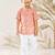 Baby boy's peach cotton kurta pyjama set - traditional festive ethnic wear rakhi festival dress (size 14-20)