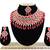 Red designer function wear ad necklace set