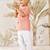 Baby boy's peach cotton kurta pyjama set - traditional festive ethnic wear rakhi festival dress (size 14-20)