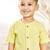 Baby boy's yellow cotton kurta pyjama set - rakhi traditional outfit (size 14-20)