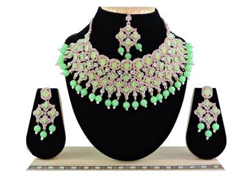 Multicolor designer function wear ad necklace set 1