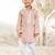 boy's cotton kurta pyjama set - mint green raksha bandhan traditional ethnic wear with floral print (ages 8-14)