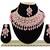Pink designer function wear ad necklace set