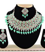 Green designer function wear ad necklace set