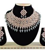 Grey designer function wear ad necklace set