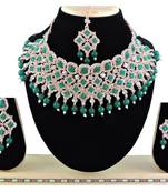 Green designer function wear ad necklace set