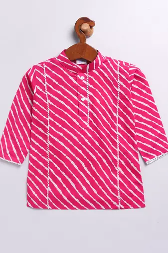  pink cotton kurta dhoti set - raksha bandhan traditional ethnic wear (size 14-20)