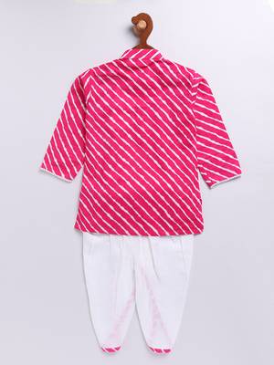  pink cotton kurta dhoti set - raksha bandhan traditional ethnic wear (size 14-20) 4