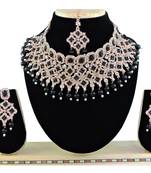 Black designer function wear ad necklace set