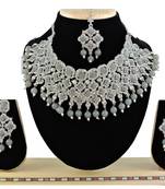 Grey designer function wear ad necklace set