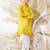 Boy's mustard cotton kurta pyjama set with thread embroidery - traditional rakhi festival ethnic wear (size 22-30)