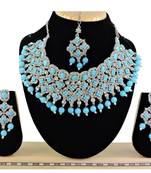 Turquoise designer function wear ad necklace set